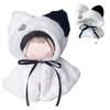 Fluffy Cat Poncho, White, for 10cm Plush Toy [Item]