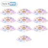 1-50PCS Summer Cute Cartoon Folding 7-fold Fan Portable Hand Held Fan Plastic Cartoon Folding Fan Cute Home Decoration As Gifts