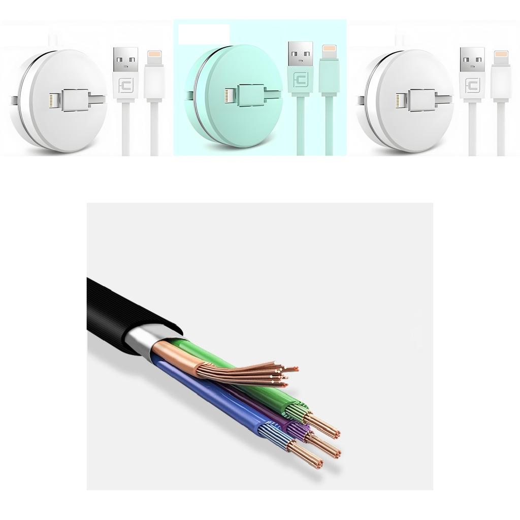 Compact Twistable Data Cable For Apple Devices With Universal Charging And Sync Features