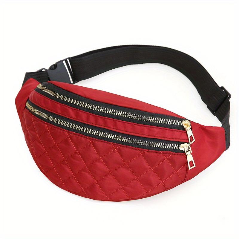 Waist Bag Women Men Waterproof Pocket Casual Chest Handbag Unisex Sports Travel Purse Plaid Waist Pack Belly Bags Case