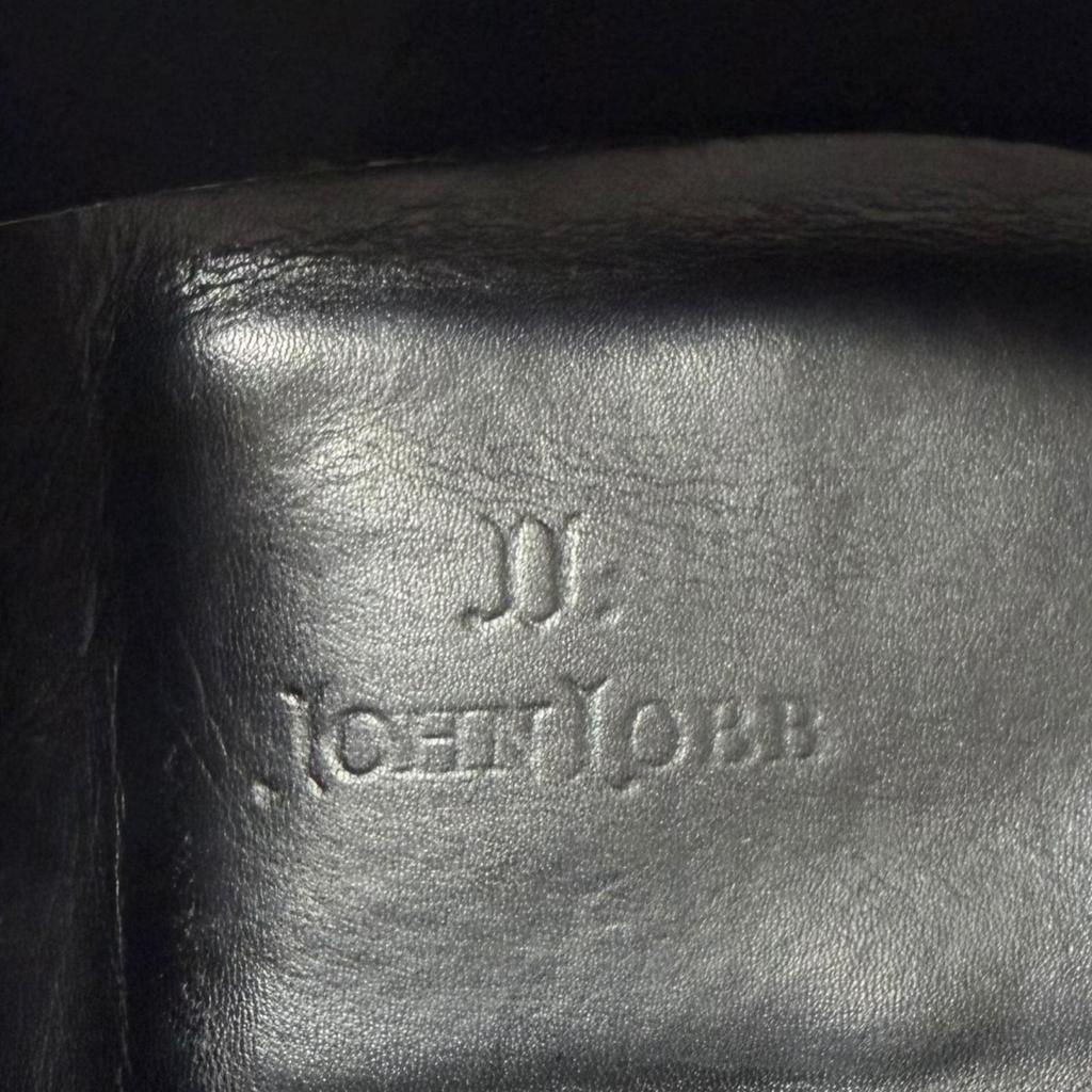 Great John Lobb Dress shoes NASEBY Double monk strap black leather mens 8.5 Used