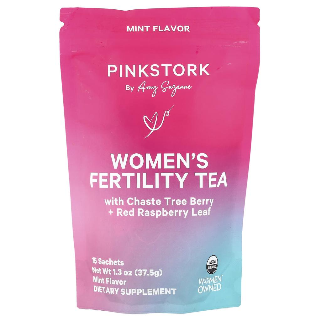 Women's Fertility Tea, Mint, 15 Packets, 37.5G(1.3Oz)