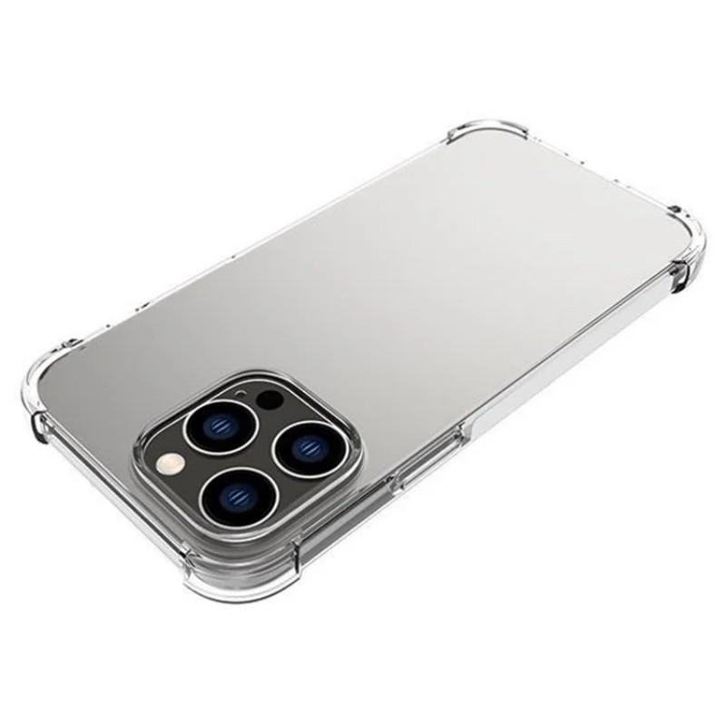 For iPhone 14 Pro Max Back Cover WANLONFENG TM Series 2.0mm Clear TPU Phone Case (Big Lens Hole)
