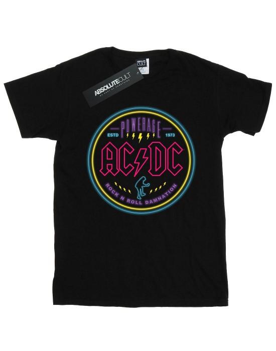 AC/DC Girls Circle Neon Cotton T-Shirt