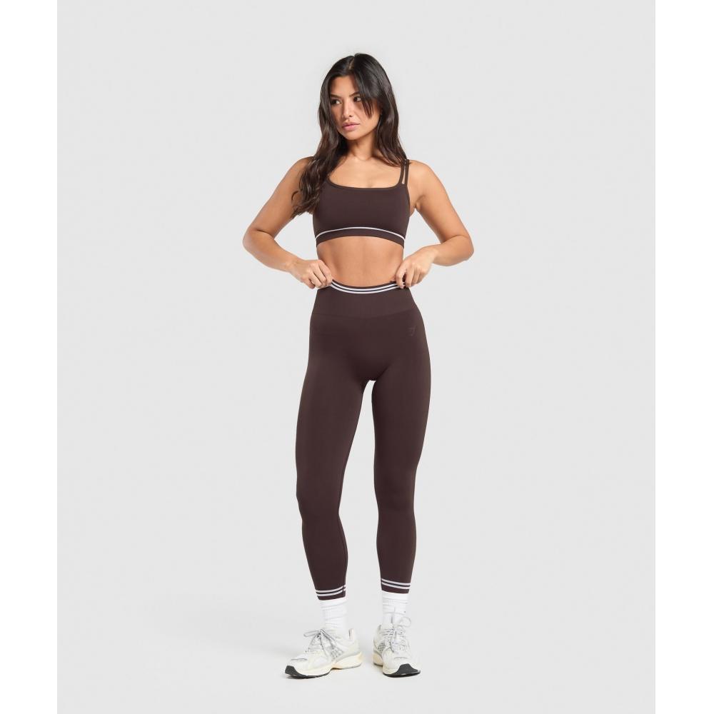 Gymshark Контрастные бесшовные леггинсы Heritage Brown B2c1h Ncnz