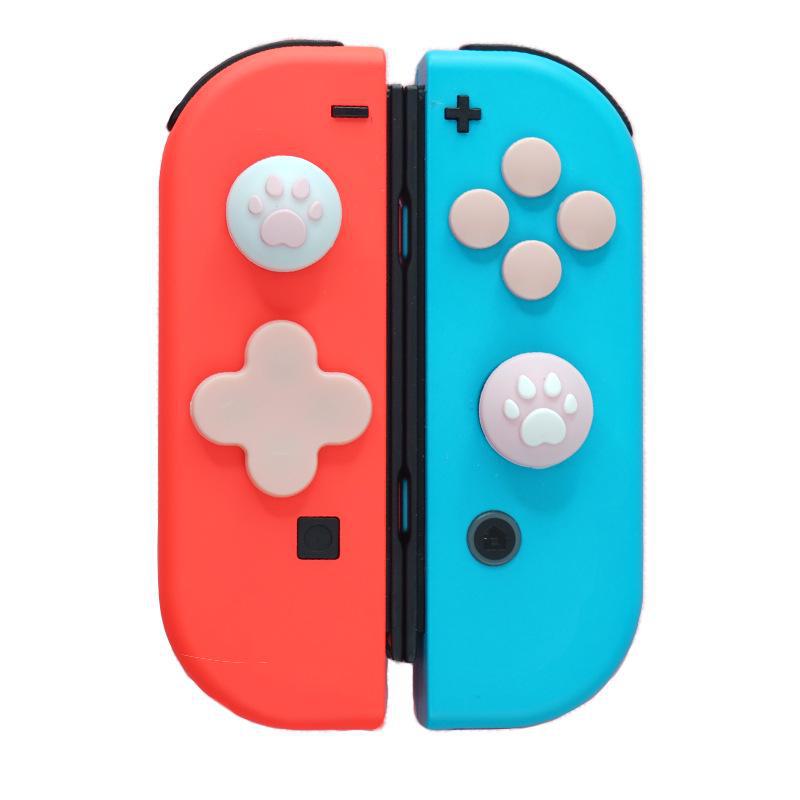 Наклейки Ajitomo в виде кошачьих лапок для кнопок Joy-Con Nintendo Switch