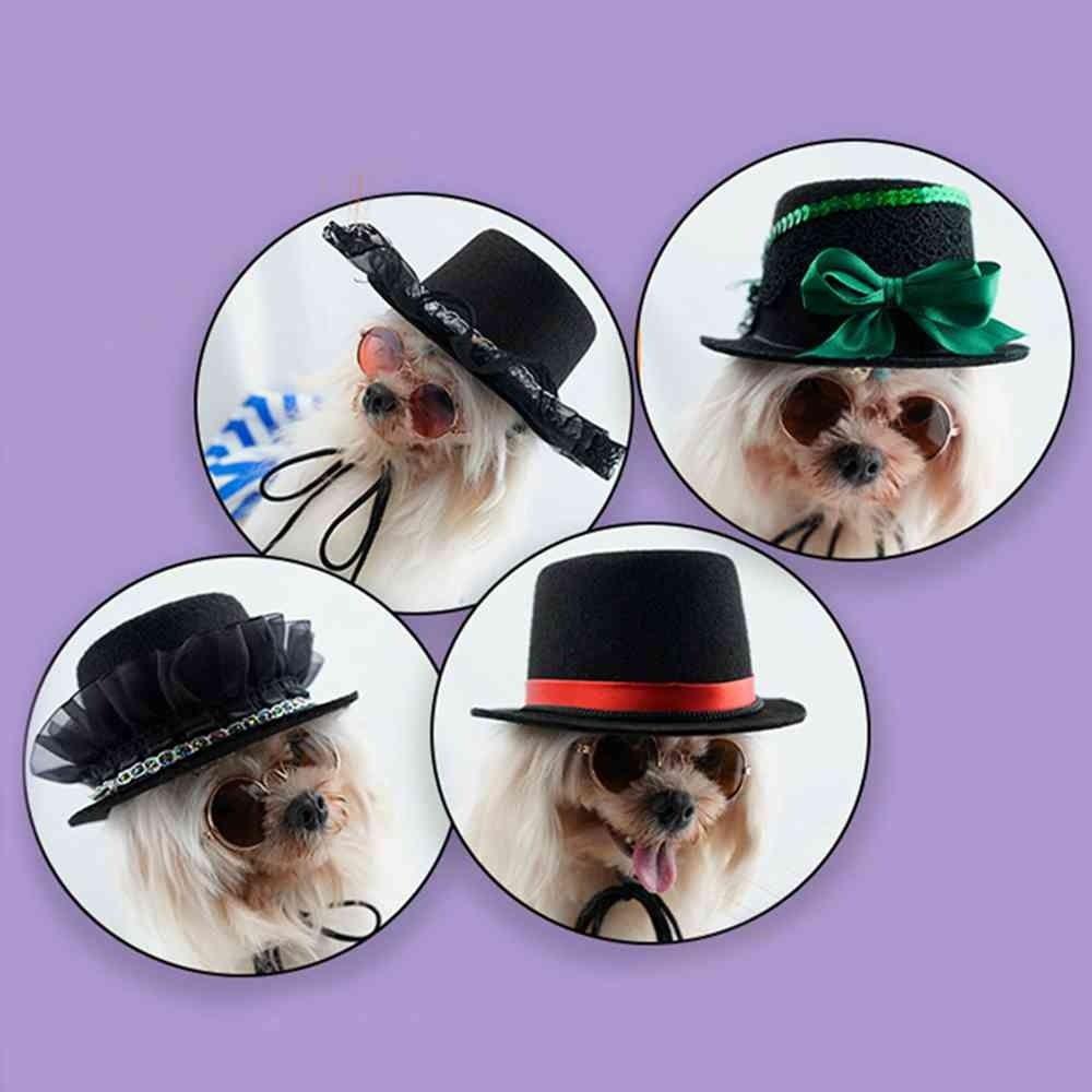 Pet Accessories Dog Costume Top Hat Party Cosplay Dogs Caps Headwear Pet Gentleman Hats Cowboy Hat
