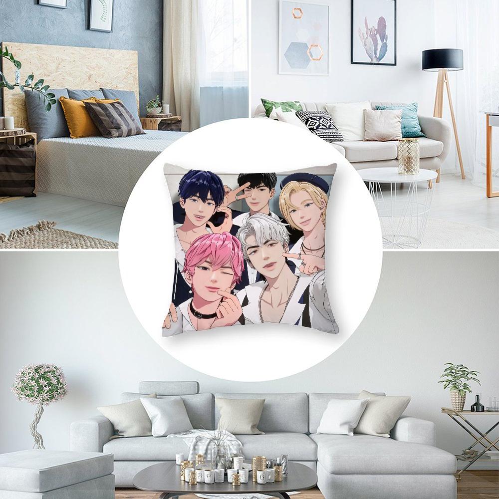 Стиль K-pop Чехол для подушки P-Plave 3D-печать Полиэфирное волокно 40*40 см Декоративный чехол для диванной подушки Подарок на фестиваль