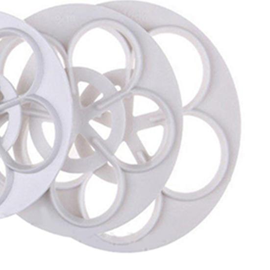 Стильная форма для торта, экономящая время, пластиковая закругленная форма лепестков