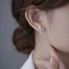 925 Sterling Silver Small Temperament Shell Pearl Stud Earrings for Women Korean Fashion Elegance Party Weddings Jewelry