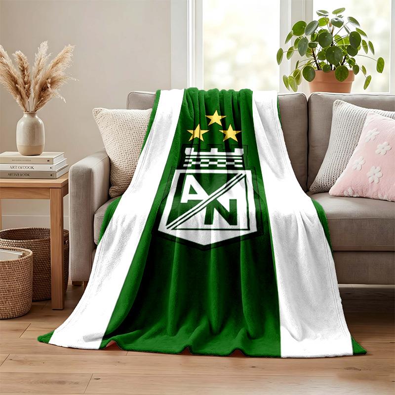 Atletico Nacional blanket Flannel Blanket Soft Cozy Plush Throw for Sofa Bed Lightweight Home Decoration
