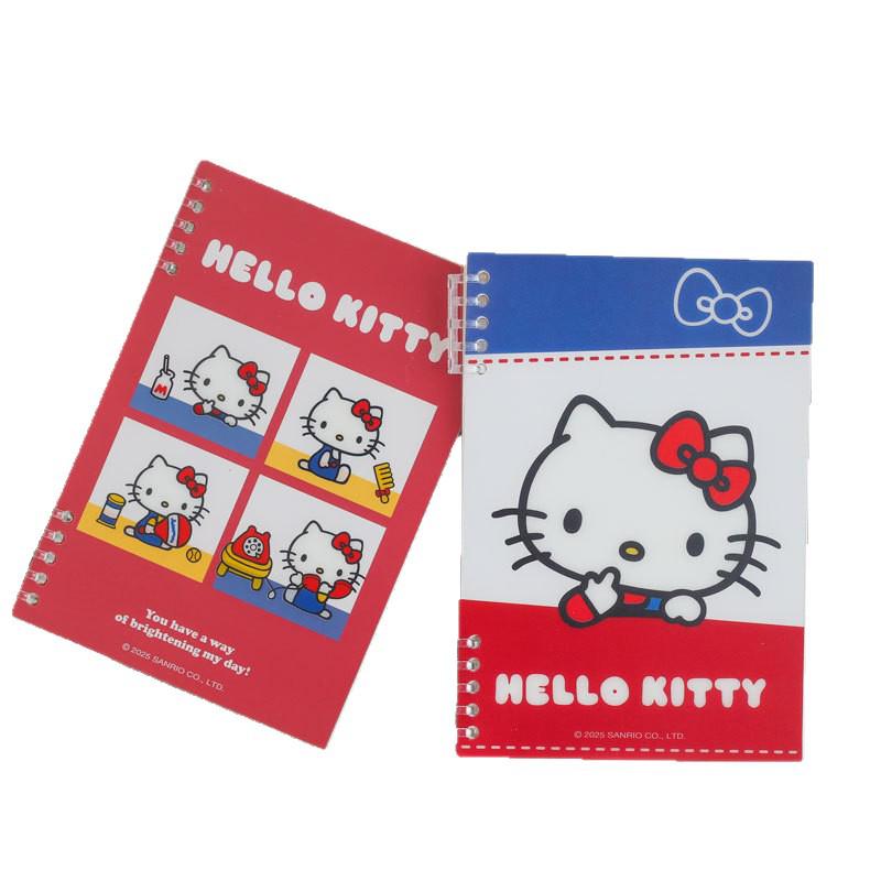 Красный и синий твердый блокнот на кольцах Hello Kitty