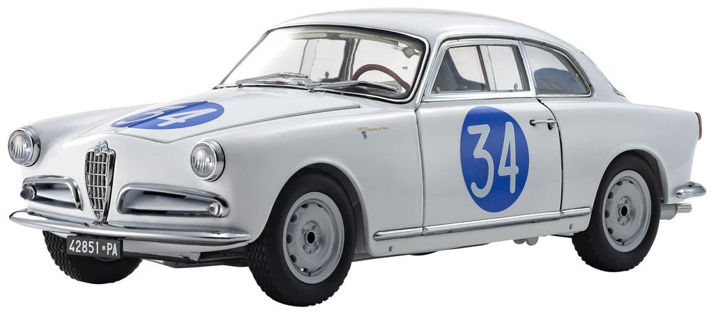 Kyosho Original Alfa Romeo Giulietta SV Targa Florio 1960 1/18 #34 (Finished Model)