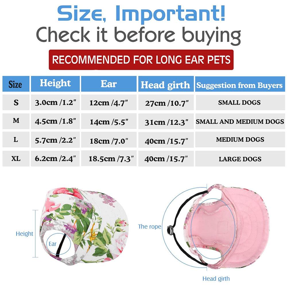 Dog Hat Dog Sun Hat Dog Baseball Cap Dogs Trucker Hat Pet Hats for Small Medium Large Dogs with Ear Holes Adjustable Drawstring