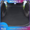 Inflatable-Free Car Mattress for Tesla Model Y/3: Rear Trunk Travel Bed for Camping
