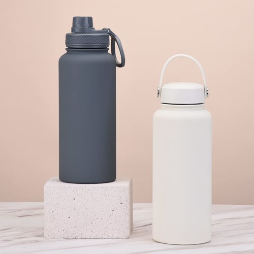 1 Liter Stainless Steel Water Bottle with Vacuum Insulation, Keeps Hot or Cold, Direct Drinking, Leak-Proof, Wide Mouth, Easy to Clean, Portable, for