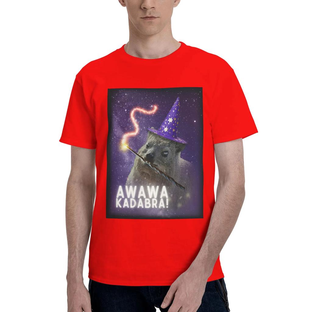 Awawa Kadabra Rock Hyrax Wizard 100 Cotton TShirt Mens Funny T Shirts Men Crew Neck Short Sleeve S6XL