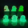1/6/24/36Pcs Halloween Ghost Figurine Glow-in-the-dark Mini Cartoon Ghost Statue Luminous Miniature Ghost Ornament Desktop Decoration