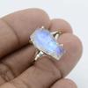 Moonstone Gemstone Ring 925 Sterling Silver Solid Rough Stone Everyday Wear Fashion Rings for Women's Gift Idea Gemstone Jewelry 4.5 Gms Approx