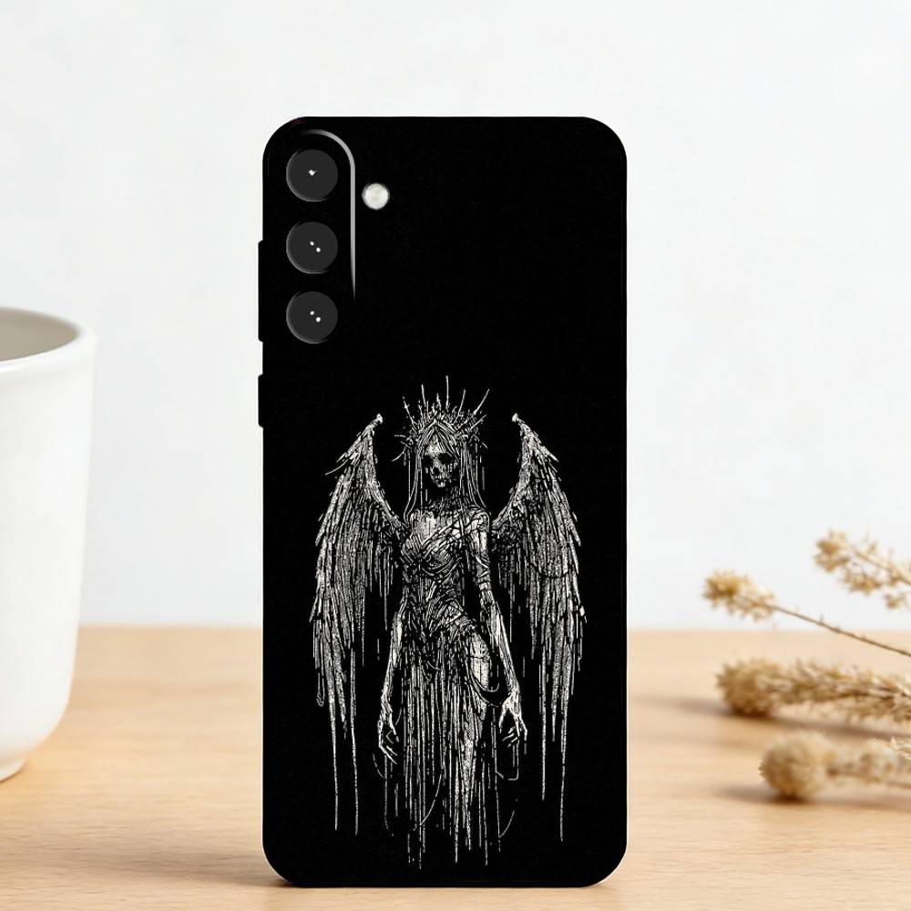 G-Готическая Девушка Скульптура Ретро Чехол Для Телефона Для Samsung Galaxy A73,A72,A71,A70,A53,A52,A51,Других Мягкий Черный Чехол