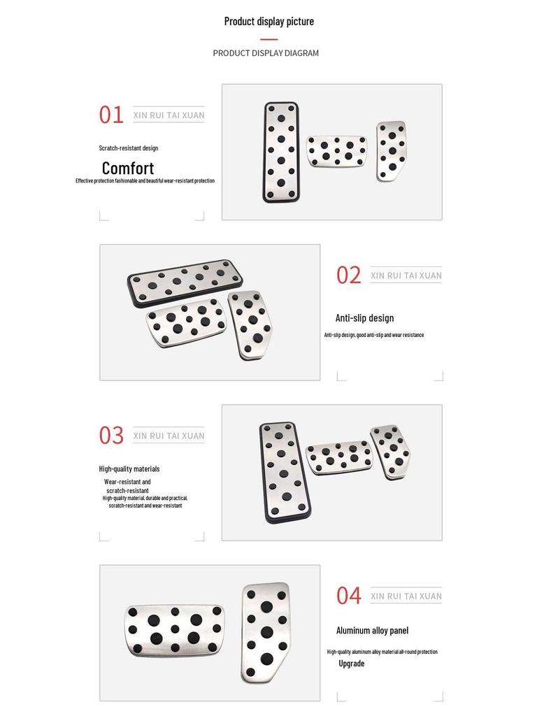 Противоскользящие педали газа и тормоза для Subaru Forester '19-'21 и XV '18-'20