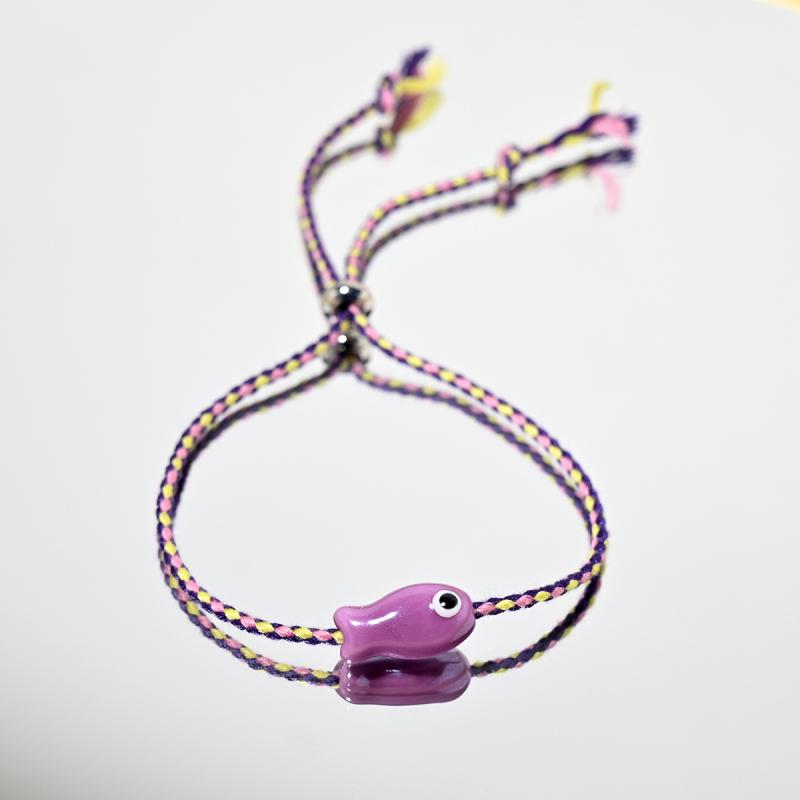 Bohemian Trendy Multicolored Pull-String Ceramic Fish Bracelet Jewelry Women For Wrist And Ankle