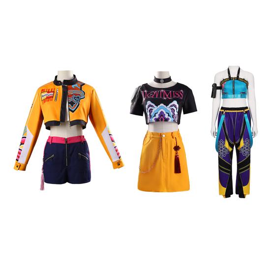 Adult Demon Hunters Cosplay Outfit Anime Costumes for Women Halloween Characters Dress-up Accessory