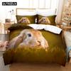3D The Rabbit 2 комплекта постельного белья Пододеяльник с наволочкой Твин Полный комплект постельного белья Queen King Постельное белье