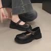 Small Leather Shoes Women's British Style 2025 New Summer and Autumn with Skirt Retro Mary Jane Shoes Versatile Round Head Platform Single Shoes