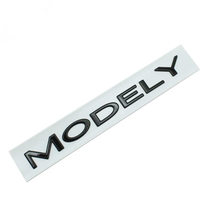 TESLA emblem ABS Letters Logo For Tesla MODEL 3 Y Car Rear Tailgate Trunk Emblem Badge Decal Stickers Auto Styling Accessories