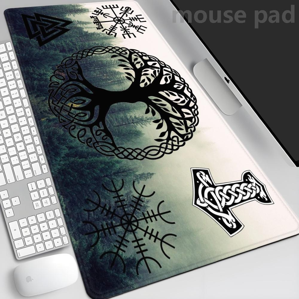 Viking Valknut Yggdrasil Tree Of Life Simple Design Customized Laptop Gaming Size For Keyboards Mat Mousepad For Boyfriend Gift