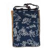 Kimono Shingen Bag Chojugiga Drawstring Bag with Inner Pocket Made In Japan Cotton [Stylish Iroha] 100% (Navy Blue)
