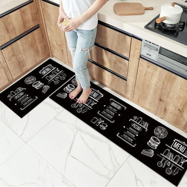 Кухонный коврик для пола, домашний входной коврик для ванной комнаты, противоскользящий моющийся коврик, ковер для прихожей, гостиная, спальня, коридор, длинный ковер
