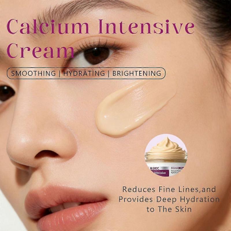 Calcium Intense Cream + Calcium Intense Ampoule Serum, Firming Moisturizer,Calcium Volume Multi Balm, Intense Hydration for Deep Wrinkles, Anti-Aging 