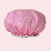 Fashionable Waterproof Double-Layer Cartoon Shower Cap for Women