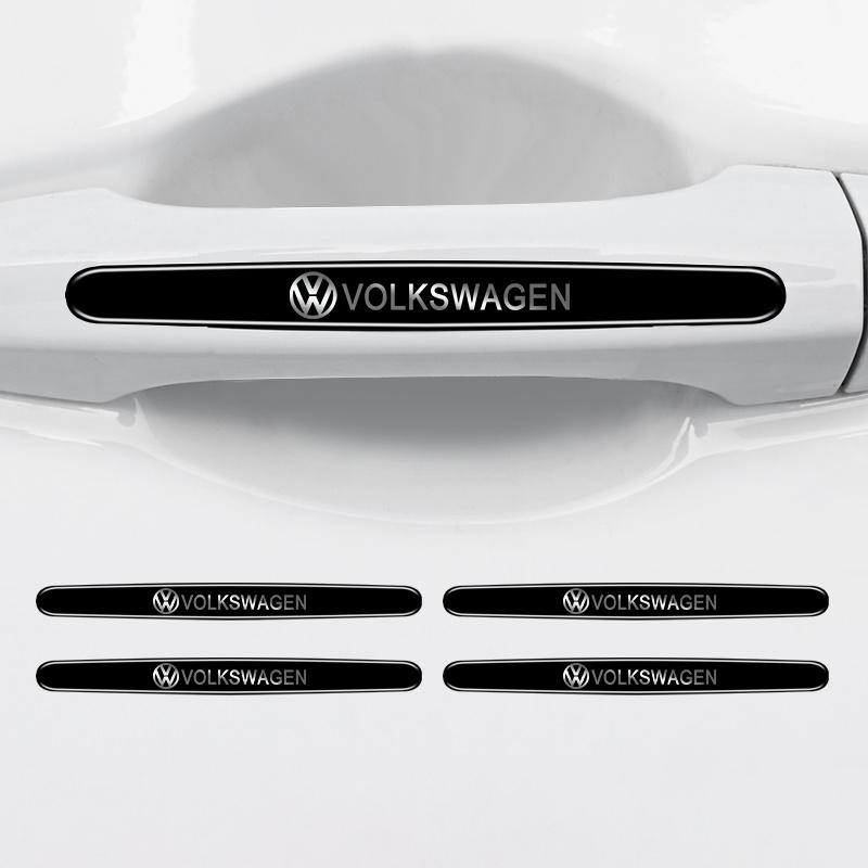 rsq1 8Pcs TPU Car Door Bowl Handle Protector Stickers Anti-scratch Trim Strip For VW Volkswagen Golf Polo Passat Tiguan Touran Jetta