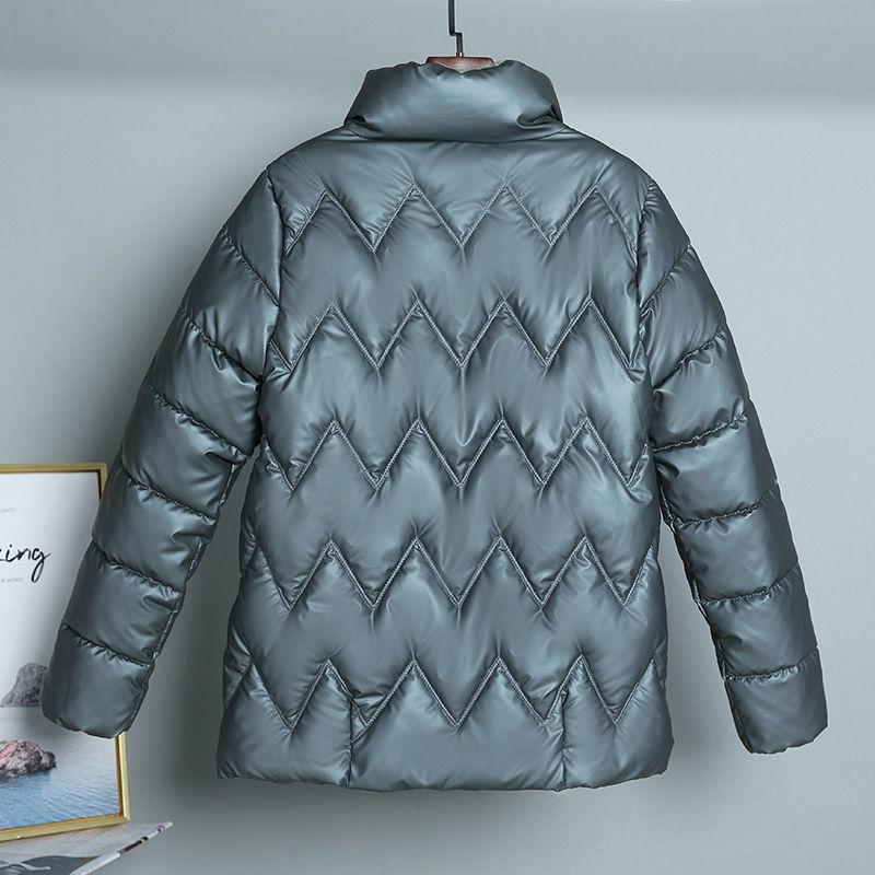 Новое поступление, женское короткое хлопковое пальто с воротником-стойкой, утолщенная и повседневная свободная зимняя куртка