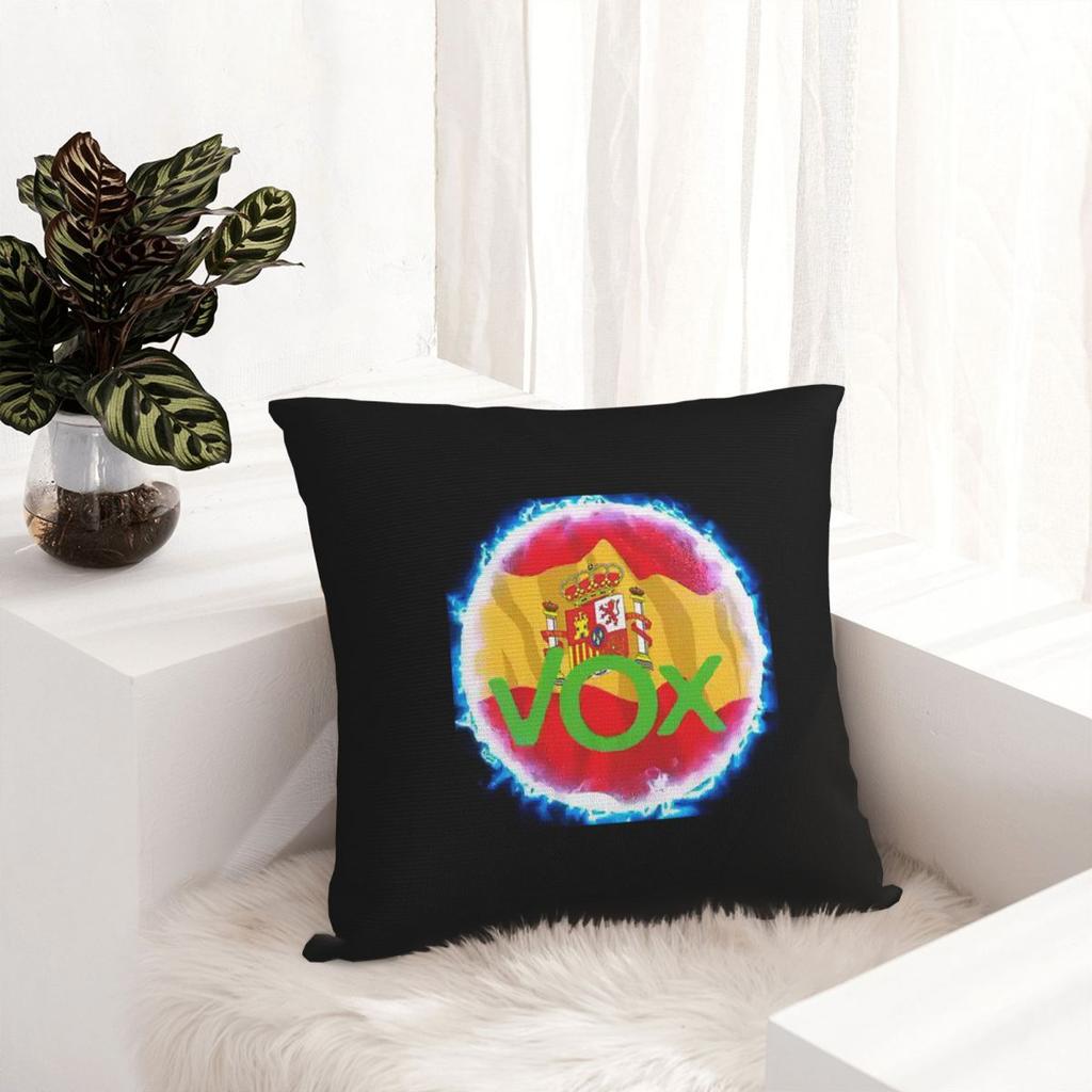 Espana Vox Logo Spain Political Party Spanish Square Pillowcase Cushion Cover Pillow Case Throw Pillow Cover for Home Bedroom