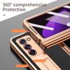 Защитный чехол с покрытием и петлями для Samsung Galaxy Z Fold 2, 5 г, кожаный чехол с сенсорной ручкой, магнитный держатель, стеклянная пленка для переднего экрана