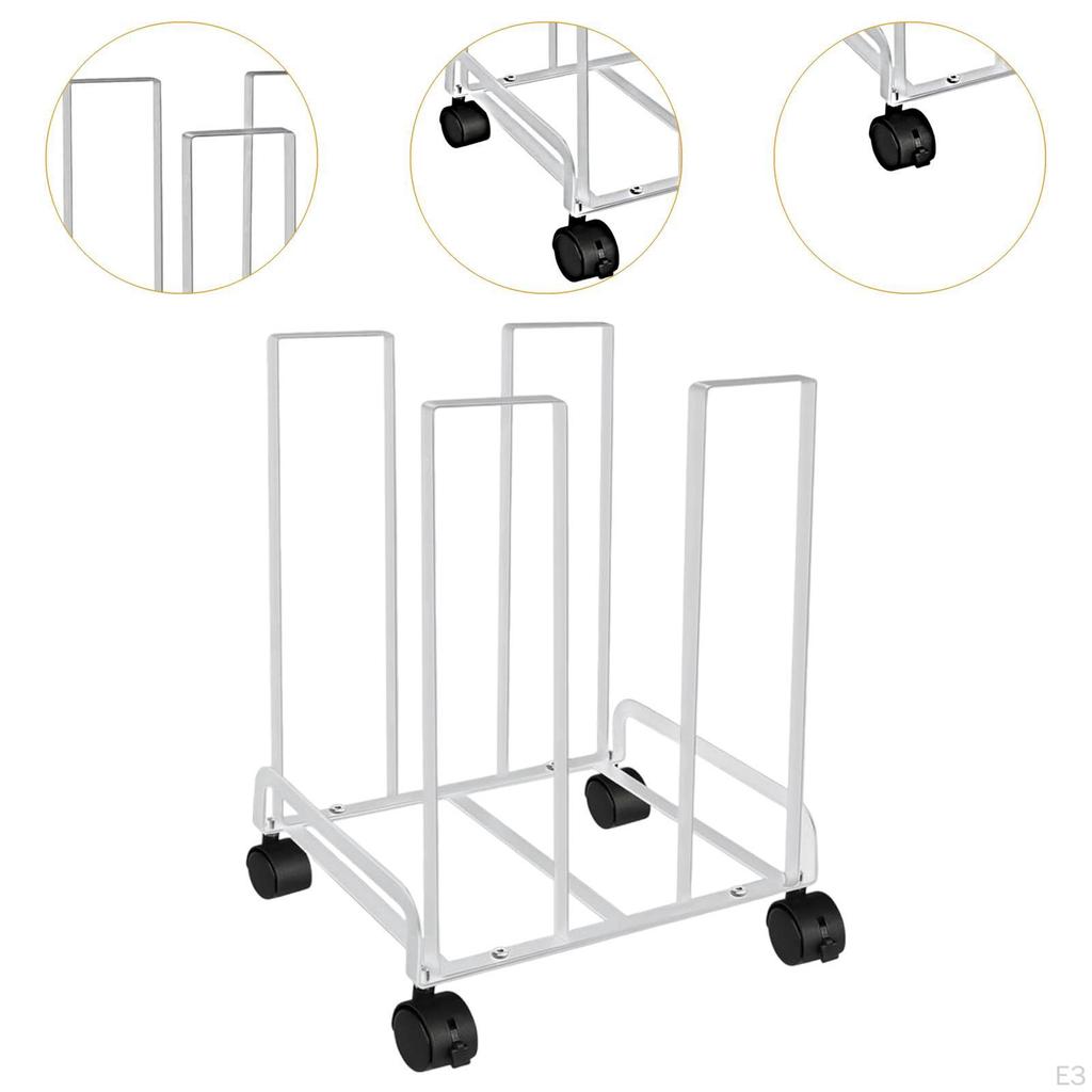 Тележка для хранения картона с колесами 31 см x 26 см x 43,5 см Многоцелевая мобильная картонная стойка с металлическим каркасом
