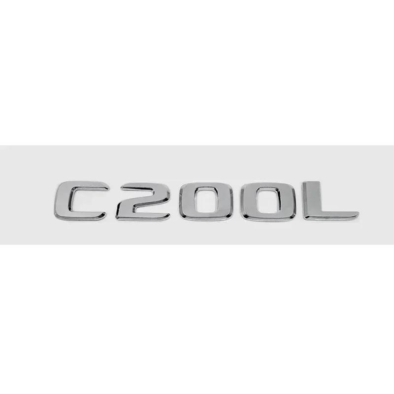 Car Sticker Modified Letter Number Trunk Emblem Badge Decal for Mercedes Benz C200L C220L C260L C300L C320L C Class Accessories