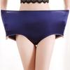 Женские атласные трусики большого размера, дышащие удобные трусы, женские приятные для кожи трусы с высокой талией