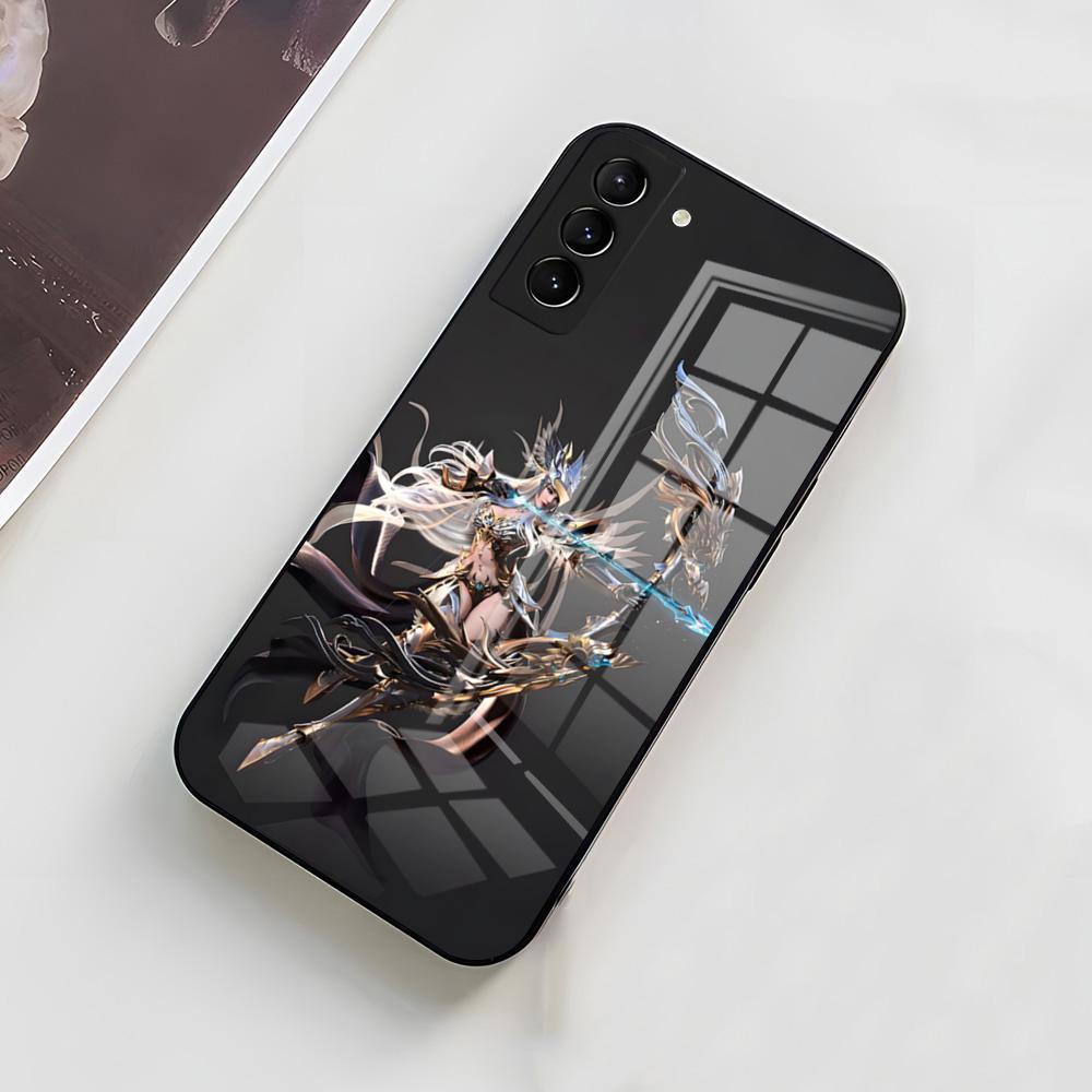 Чехол для телефона L-Lineage 2 для Samsung A56 A36 A26 A16 A15 A25 A35 A55 A14 A34 A24 A54 Стеклянный чехол