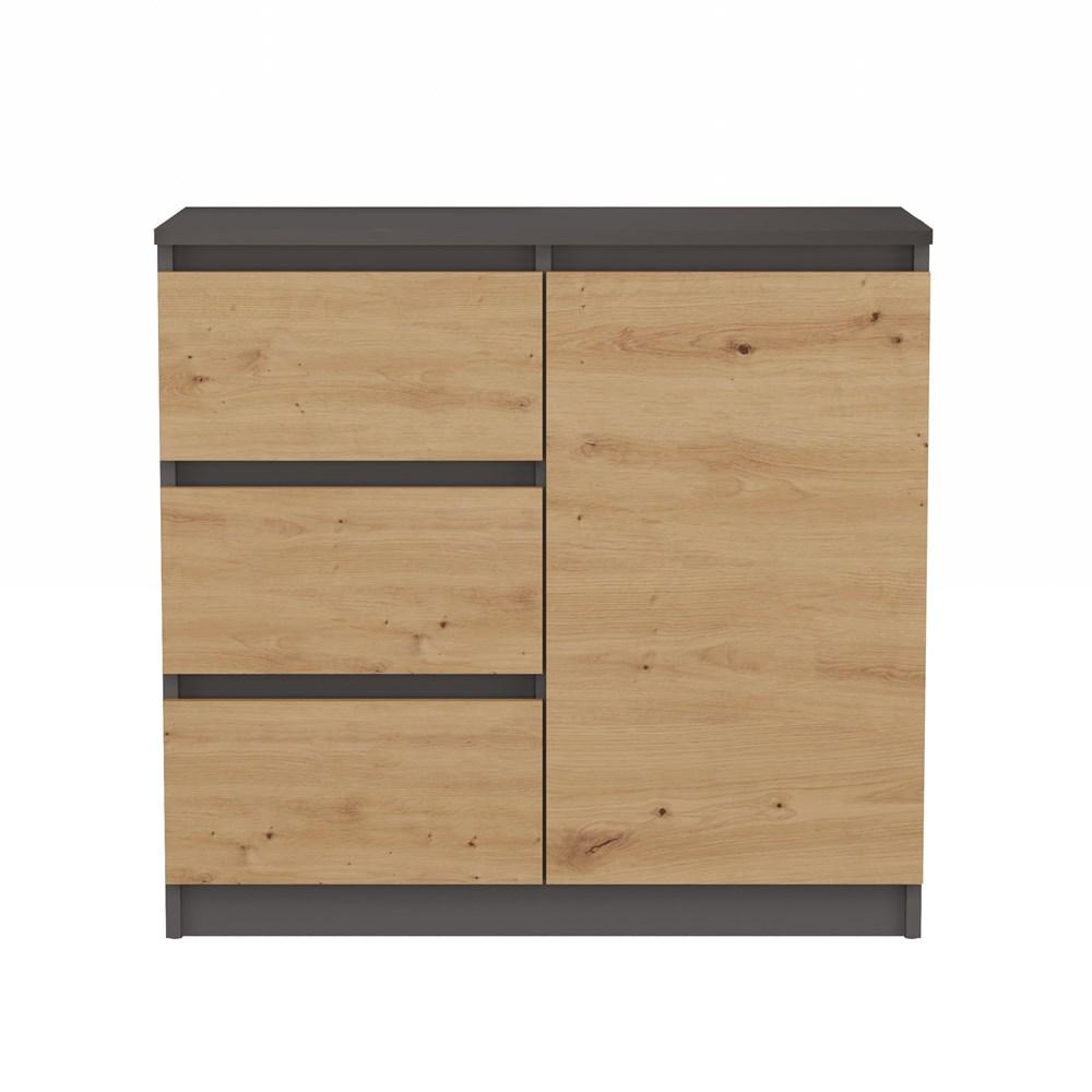 Malwa 1D3S ANTHRACITE ARTISAN Chest of Drawers