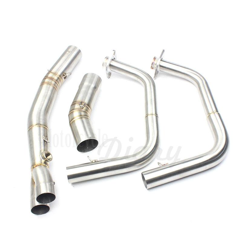 Slip On For Kawasaki Ninja400 Z400 EX400 Ninja 400 Motorcycle Exhaust Escape Moto Modified Racing Elbow Front Connect Link Pipe