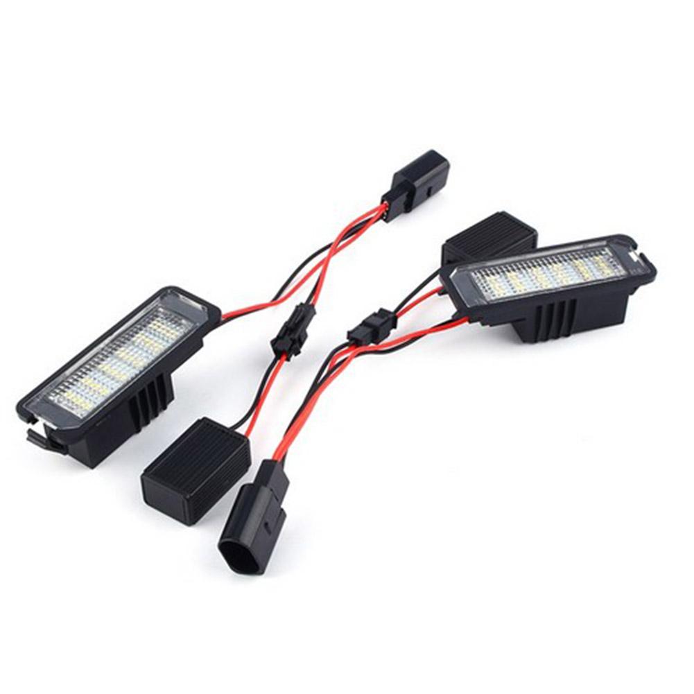 ALLOYSEED 2Pcs12V светодиодные лампы подсветки номерного знака автомобиля внешние аксессуары для VW GOLF 4 5 6 7 Polo 6R