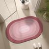 Oval Soft Diatom Mud Non-slip Mat Bathroom Gradual Change Household Toilet Toilet Quick Drying Absorbent Leave-in Floor Mat