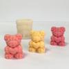 3D Rose Bear Mold Teddy Bear Candle Making Mold Flexible Silicone Casting Mold for DIY Handmade Soaps Candles Epoxy Resin Plaster Crafts