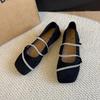 Ladies Shoes Slip-on Women's High Heels Fashion Crystal Daily Pumps Women New Square Toe Best Seller Flat Low Heels