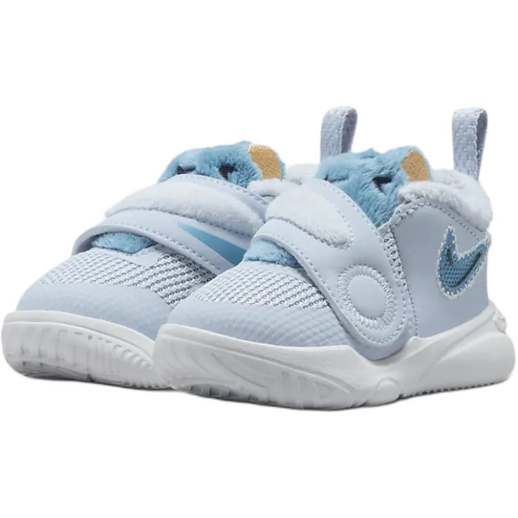 Nike Team Hustle D 11 Slip Resistant Abrasion Resistant Low top Toddler Shoes Light Blue Infant And Toddler FZ1247-001